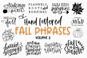 Fall Phrases Symbols Font Volume 2 Font Download
