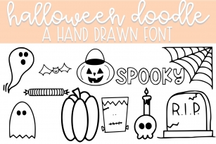 Halloween Doodle Font | Doodle Font Font Download