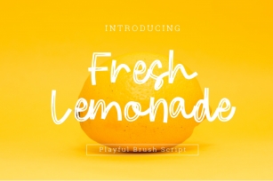Fresh Lemonade Brush Playful Font Script Font Download