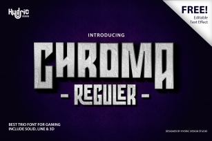 Chroma - Trio Gaming Font Font Download
