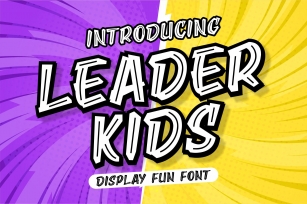 LEADER KIDS - DISPLAY FUN Font Download
