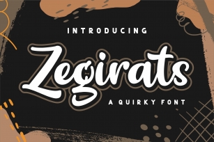 Zegirats - Quirky Font Font Download
