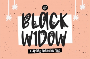 BLACK WIDOW a Webbed Halloween Font Font Download