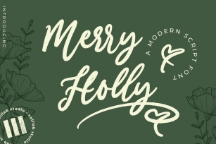 Merry Holly - A Modern Script Font Font Download