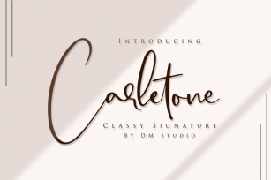 Carletone - Classy Signature Script Font Download