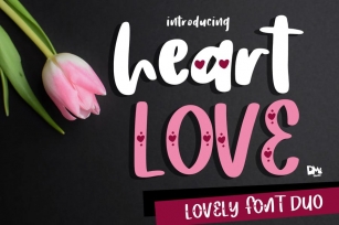 Heart Love - Crafty Lovely Font Duo Font Download