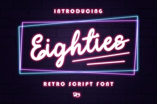 Eighties - Retro Script Font Font Download