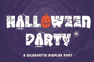 Halloween Party - A Silhouette Display Font Font Download