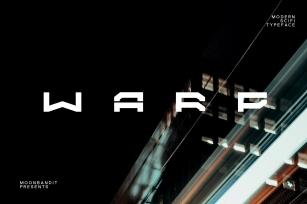 WARP - A modern scifi font Font Download