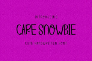 Care Snowbie | Modern Handwritten Font Download