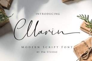 Cllarin - Modern Script Font Font Download