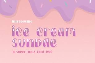 Ice Cream Sundae Font Duo Font Download