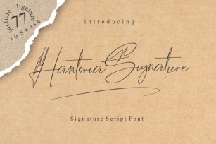 Hantoria Signature Font Download