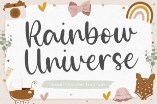 Rainbow Universe is a Modern Handwritten Font Font Download