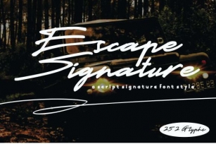 Escape Signature Font Download