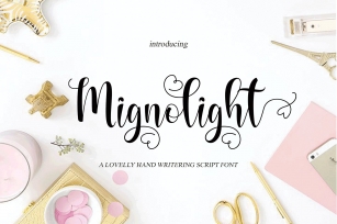 Mignolight script Font Download