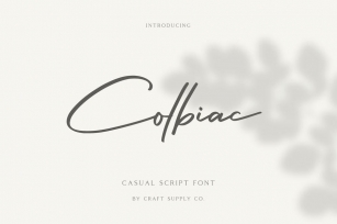 Colbiac - Casual Script Font Font Download