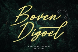 Boven Digoel | A Handwritten Font Font Download