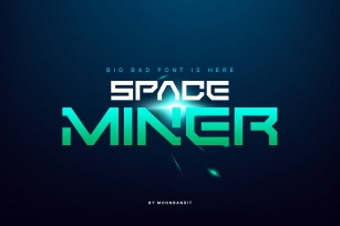 SpaceMiner - futuristic font Font Download