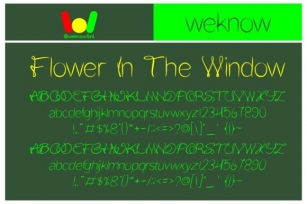 Flower in the Window Font Download