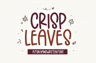 Crisp Leaves - A Quirky Font with Fall Doodles! Font Download