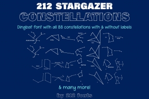 212 Stargazer Constellations Zodiac Dingbat OTF Font Download