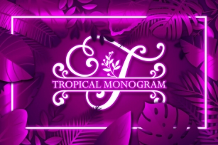 Tropical Monogram Font Download