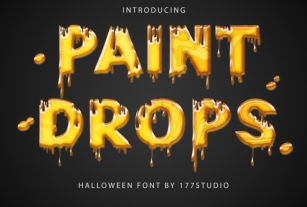 Paint Drops Font Download