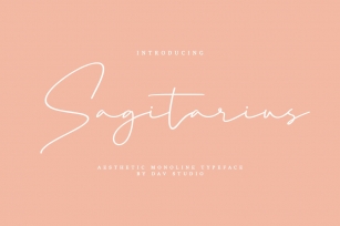 Sagitarius - Aesthetic Monoline Font Font Download
