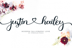 Justin Hailey - Modern Calligraphy Love Font Download