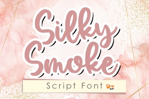 Silky Smoke - Cute Script Font Font Download