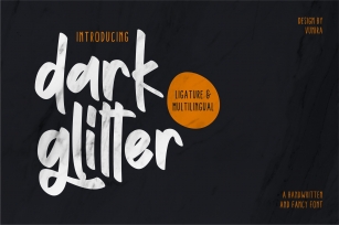 Dark Glitter | Handwritten And Fancy Font Font Download