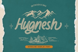 Hugnesh-Monoline Display Font Font Download