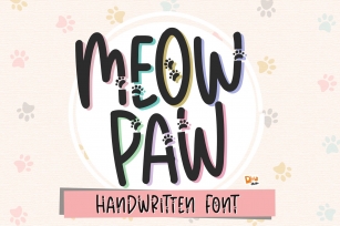 Meow Paw - Pet Handwritten Font Font Download
