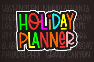 Holiday Planner Font Download