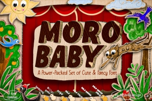 Moro Baby - A power-packed set of Cute & Fancy Font Font Download