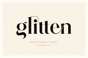 Glitten || Ligature Serif Font Font Download