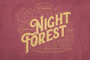 Night Forest - Vintage Font VW Font Download