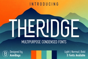 THERIDGE - Multipurpose Condensed Family Fonts Font Download