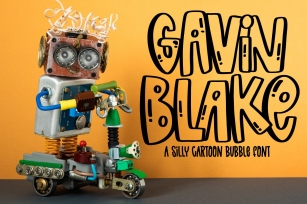 Gavin Blake - A Silly Cartoon Bubble Font Font Download