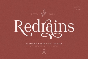 Redrains - Modern Serif Family Font Download