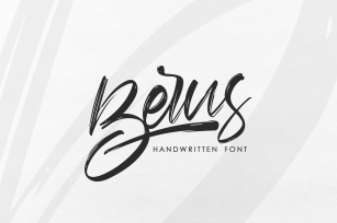 Berus. Handwritten textured brush Font. Font Download