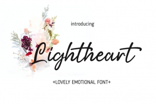 Lightheart Lovely Emotional Script font Font Download