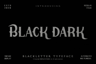 Black Dark Font Download