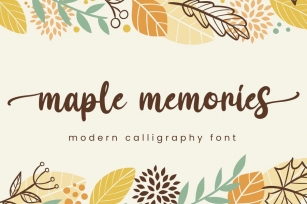 Maple Memories - Script Font Font Download