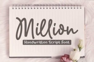 Million - Handwriiten Script Font Font Download
