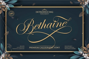 Bethaine Premium Calligraphy Font Font Download
