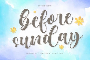 Before Sunday - Modern Calligraphy Font Download