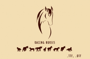 Racing horses Font Download