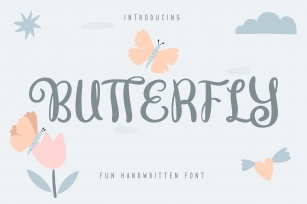 Butterfly | Fun Handwritten Font Font Download